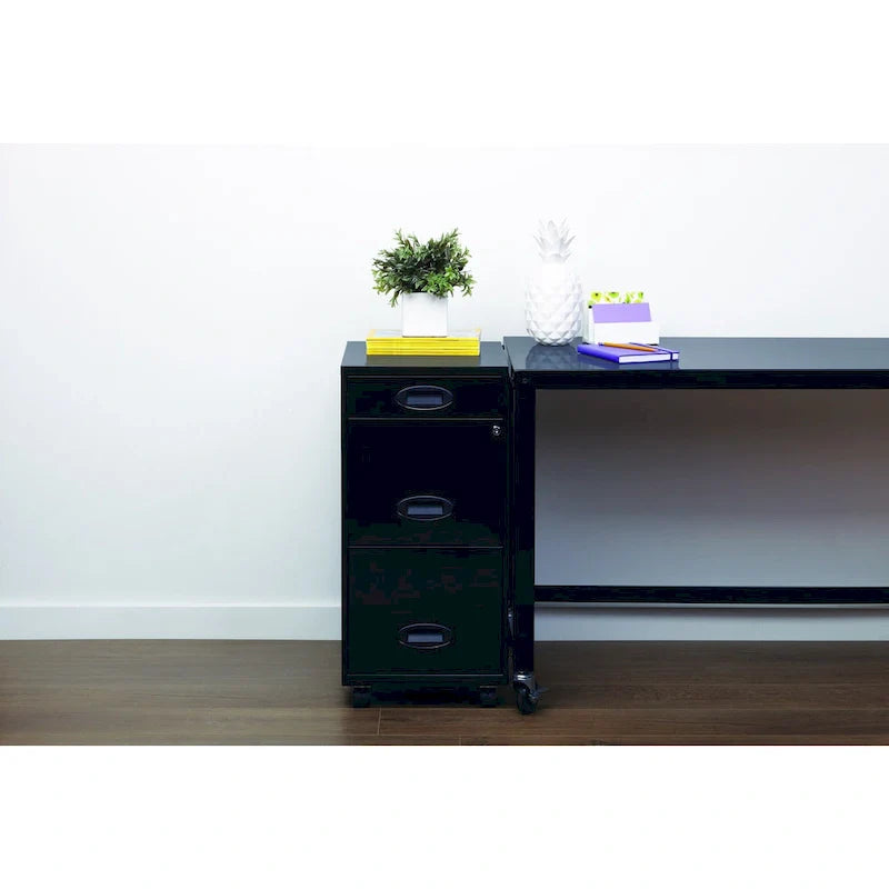 Space Solutions Classeur mobile noir 3 tiroirs