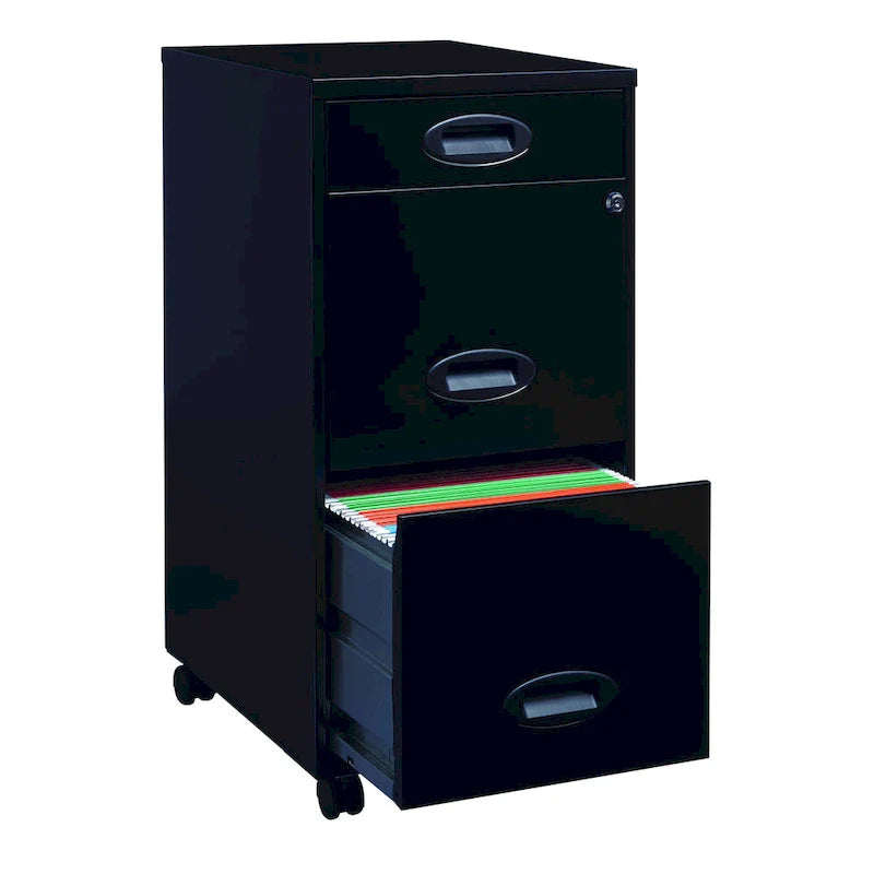 Space Solutions Classeur mobile noir 3 tiroirs