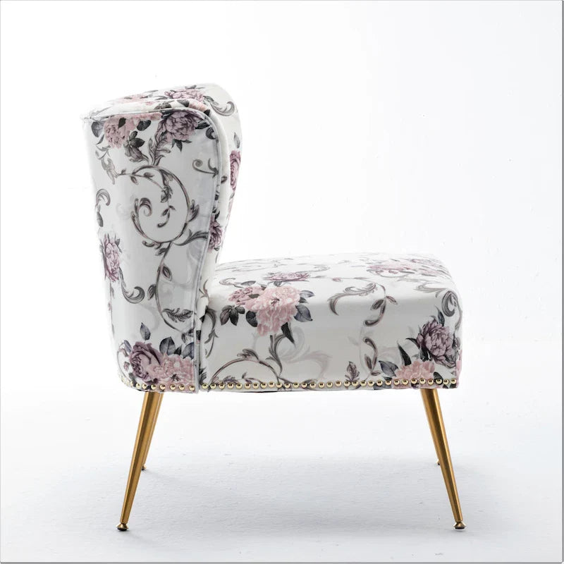 Chaise basse rembourrée en microfibre Friant 25W
