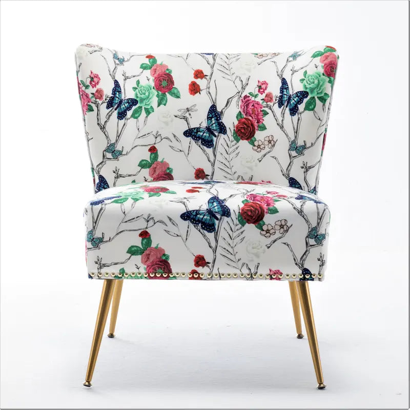 Chaise basse rembourrée en microfibre Friant 25W