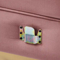 Sanguine Fauteuil accoudoir gauche pour canapé sectionnel modulable en velours performance à capitons canaux