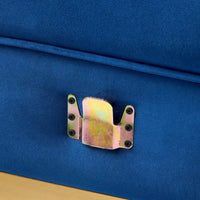 Sanguine Fauteuil accoudoir gauche pour canapé sectionnel modulable en velours performance à capitons canaux