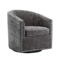 Fauteuil d'appoint pivotant Porthos Home Wesa en tissu capitonné