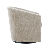 Fauteuil d'appoint pivotant Porthos Home Wesa en tissu capitonné
