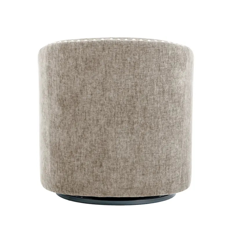 Fauteuil d'appoint pivotant Porthos Home Wesa en tissu capitonné