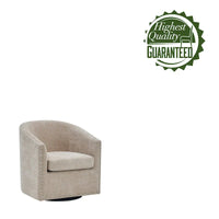 Fauteuil d'appoint pivotant Porthos Home Wesa en tissu capitonné