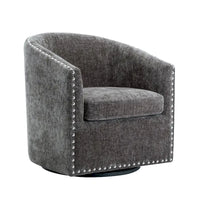 Fauteuil d'appoint pivotant Porthos Home Wesa en tissu capitonné