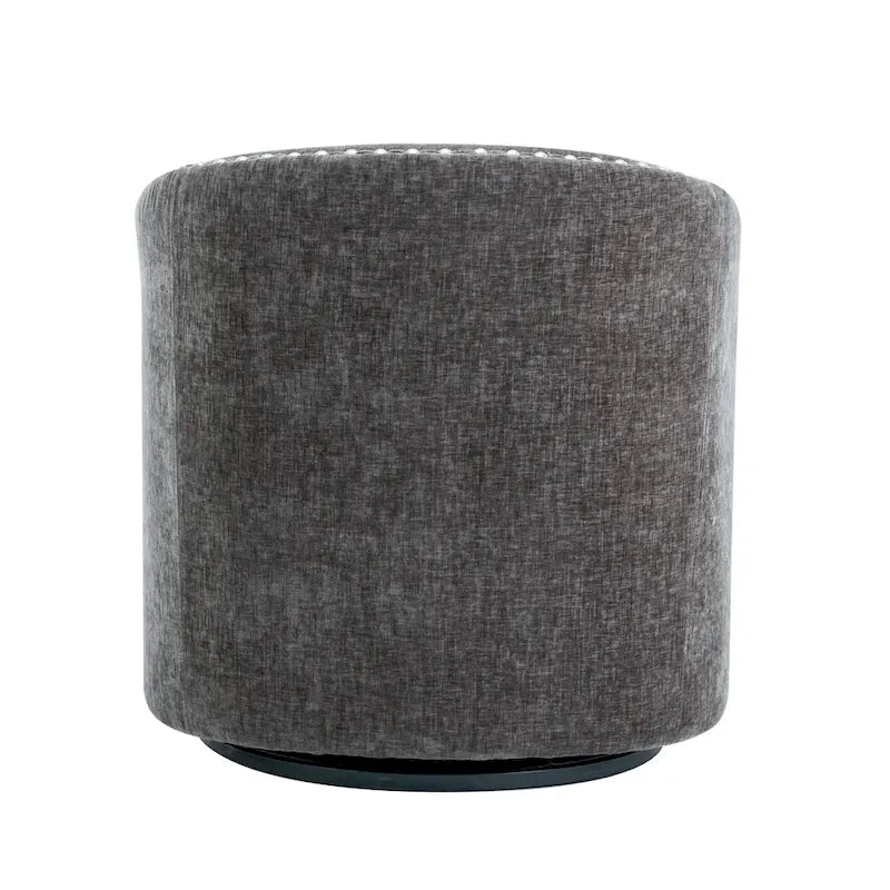 Fauteuil d'appoint pivotant Porthos Home Wesa en tissu capitonné