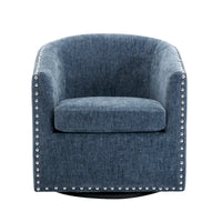 Fauteuil d'appoint pivotant Porthos Home Wesa en tissu capitonné