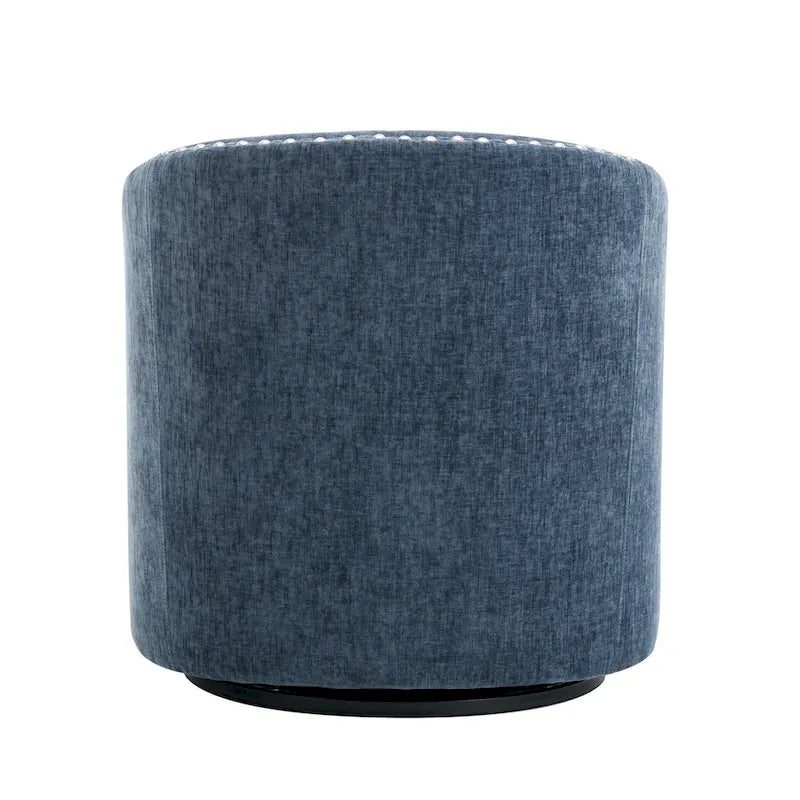 Fauteuil d'appoint pivotant Porthos Home Wesa en tissu capitonné