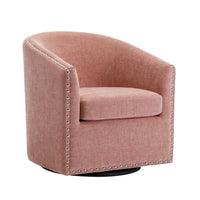 Fauteuil d'appoint pivotant Porthos Home Wesa en tissu capitonné