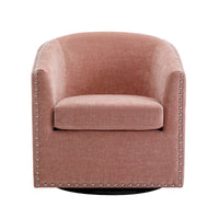 Fauteuil d'appoint pivotant Porthos Home Wesa en tissu capitonné
