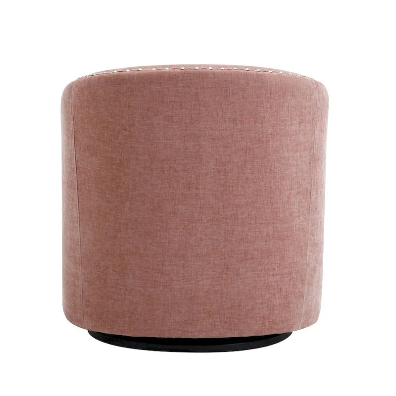 Fauteuil d'appoint pivotant Porthos Home Wesa en tissu capitonné