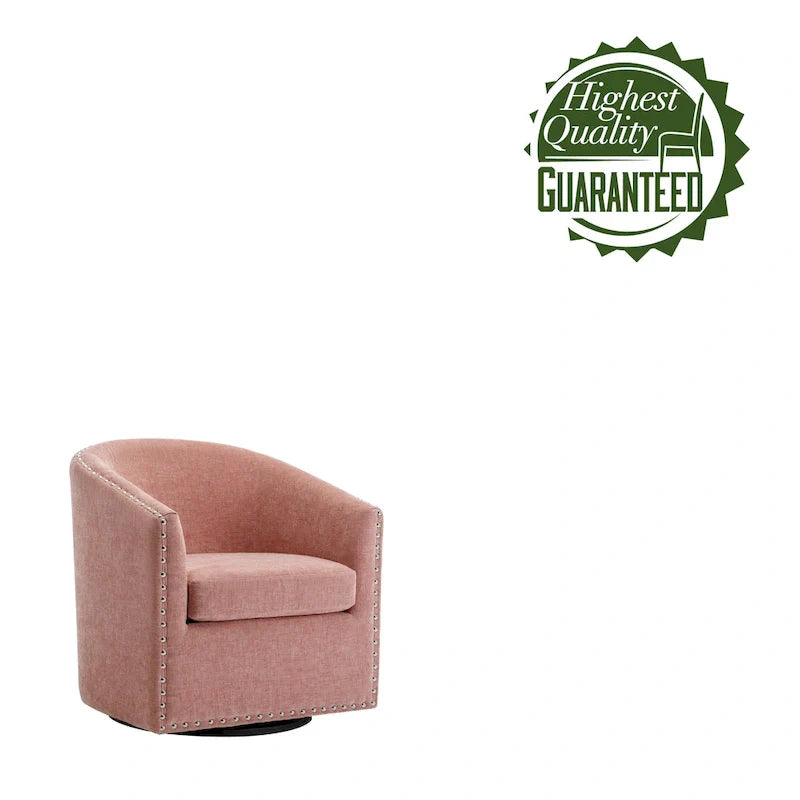 Fauteuil d'appoint pivotant Porthos Home Wesa en tissu capitonné