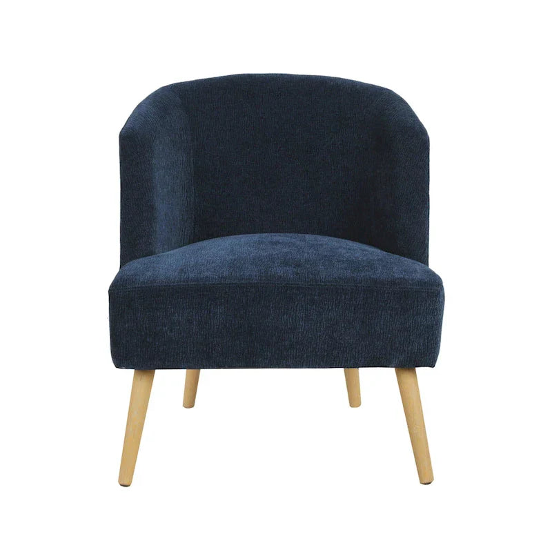 Fauteuil d'appoint en velours côtelé Quilla de Porthos Home avec pieds en bois d'hévéa