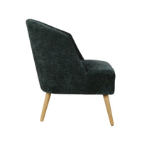 Fauteuil d'appoint en velours côtelé Quilla de Porthos Home avec pieds en bois d'hévéa
