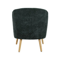 Fauteuil d'appoint en velours côtelé Quilla de Porthos Home avec pieds en bois d'hévéa