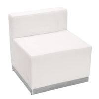 Fauteuil LeatherSoft avec base en acier inoxydable brossé - mobilier d'accueil