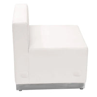 Fauteuil LeatherSoft avec base en acier inoxydable brossé - mobilier d'accueil