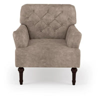 Purani - Fauteuil d'appoint large transitionnel capitonné en vinyle avec coussin en T par Furniture of America