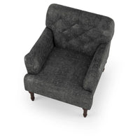 Purani - Fauteuil d'appoint large transitionnel capitonné en vinyle avec coussin en T par Furniture of America