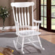 Chaise berçante en bois blanc de style campagnard Windsor