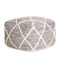 Jani Kirkwood Lake Pouf ottoman bleu 22 pouces - Repose-pieds fait main pour salon, chambre, chambre de bébé, chambre d'enfant