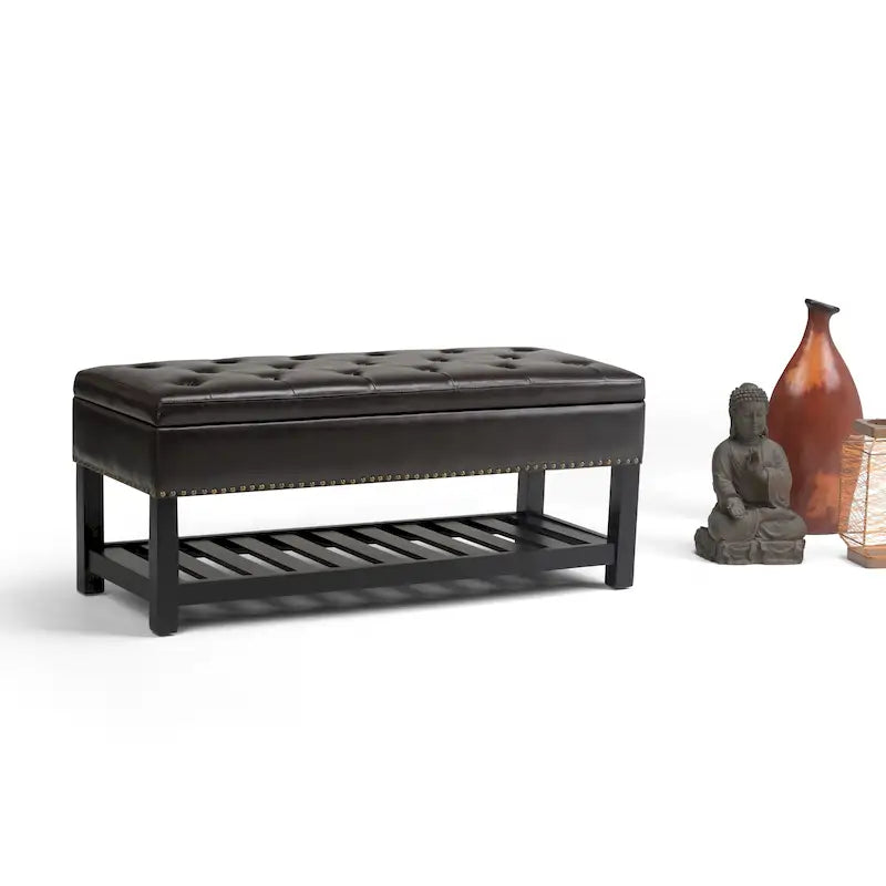 Banc ottoman rectangulaire WYNDENHALL Riley de 43 po de large - 43 L x 17 P x 19 H
