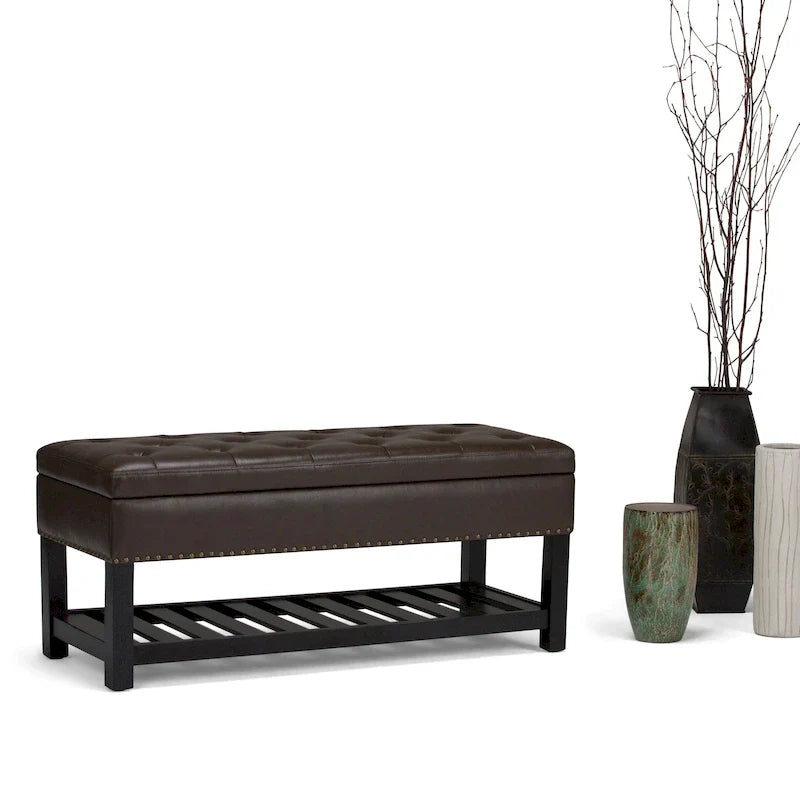 Banc ottoman rectangulaire WYNDENHALL Riley de 43 po de large - 43 L x 17 P x 19 H