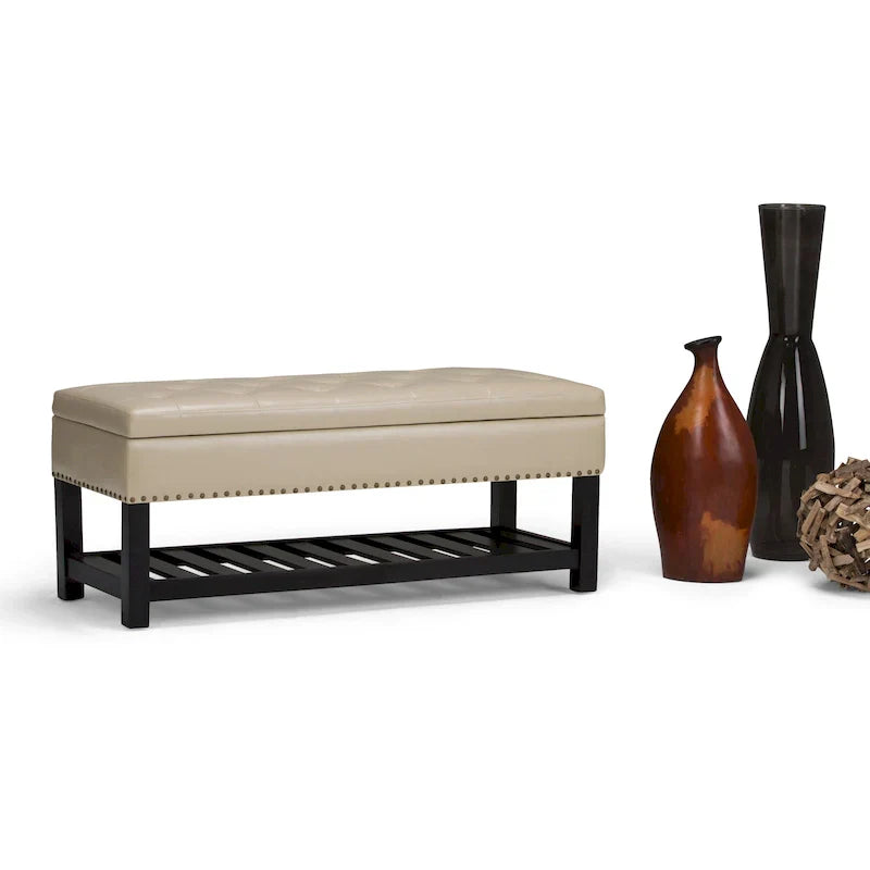 Banc ottoman rectangulaire WYNDENHALL Riley de 43 po de large - 43 L x 17 P x 19 H