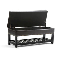 Banc ottoman rectangulaire WYNDENHALL Riley de 43 po de large - 43 L x 17 P x 19 H