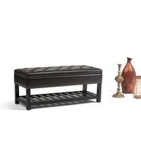 Banc ottoman rectangulaire WYNDENHALL Riley de 43 po de large - 43 L x 17 P x 19 H
