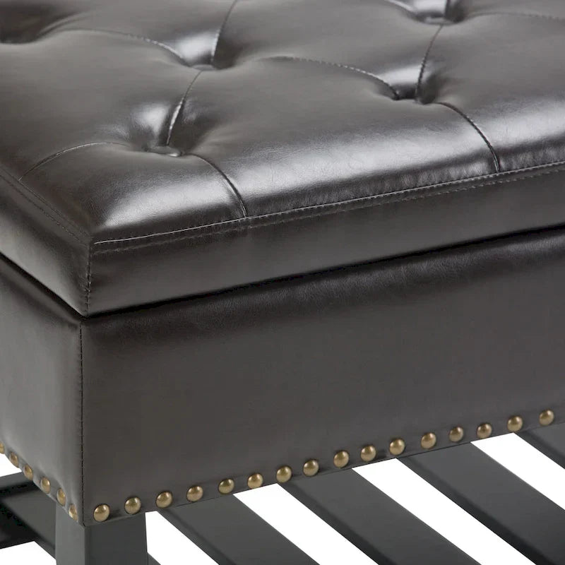 Banc ottoman rectangulaire WYNDENHALL Riley de 43 po de large - 43 L x 17 P x 19 H