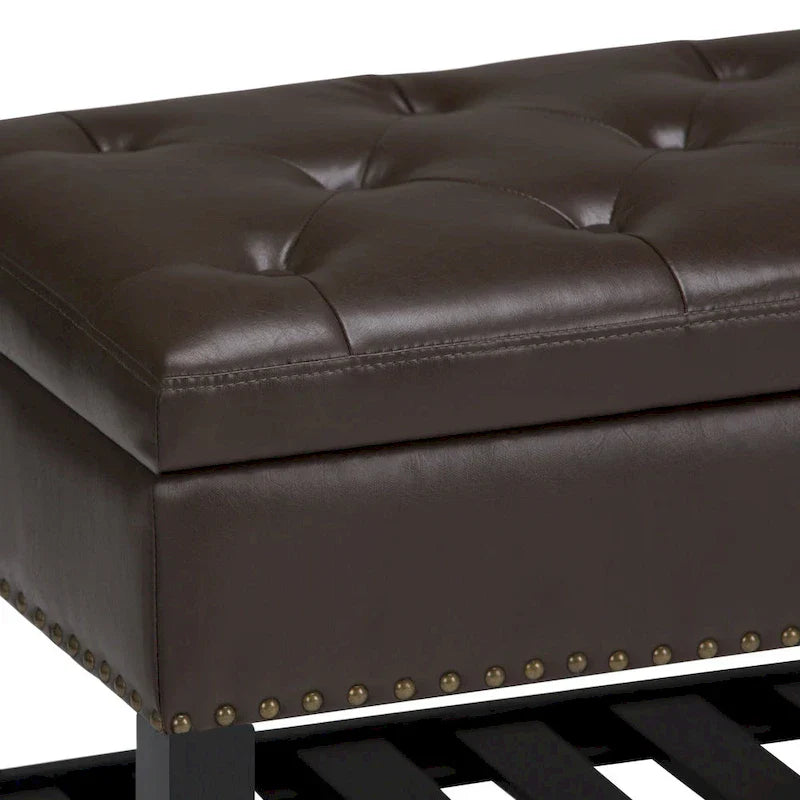 Banc ottoman rectangulaire WYNDENHALL Riley de 43 po de large - 43 L x 17 P x 19 H