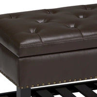 Banc ottoman rectangulaire WYNDENHALL Riley de 43 po de large - 43 L x 17 P x 19 H