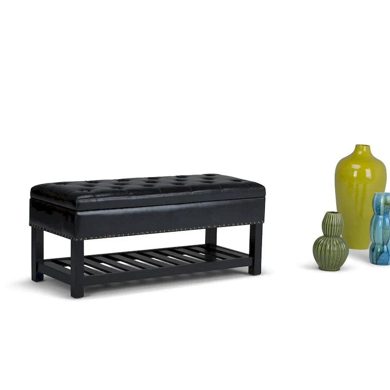 Banc ottoman rectangulaire WYNDENHALL Riley de 43 po de large - 43 L x 17 P x 19 H