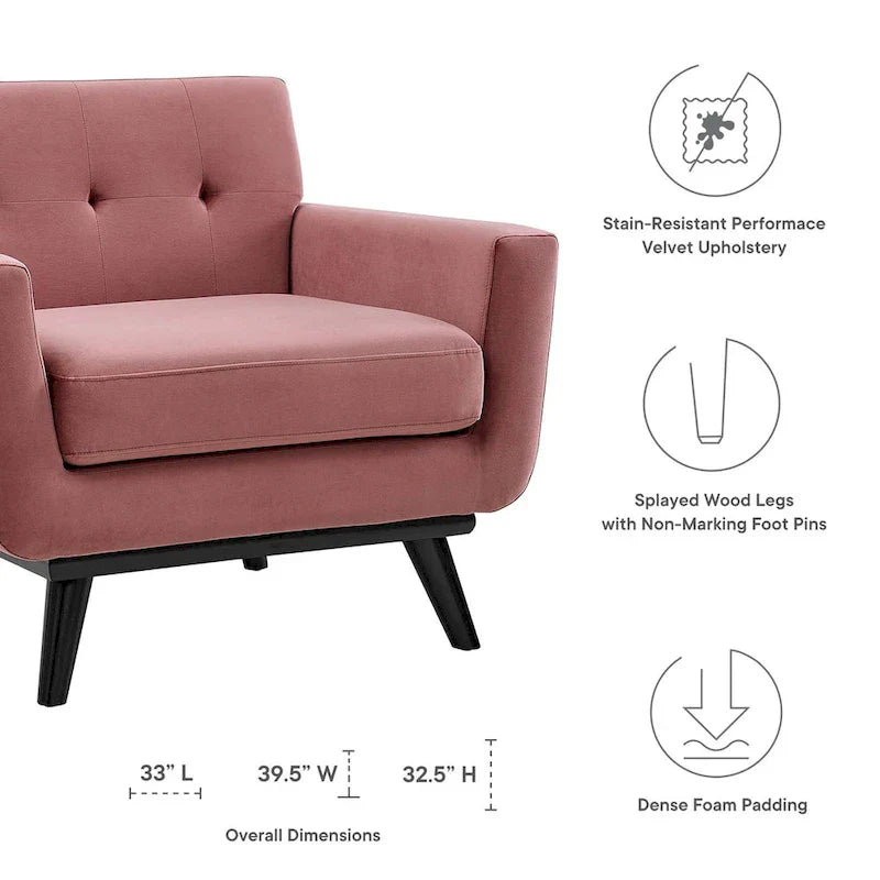 Fauteuil Engage Performance en Velours