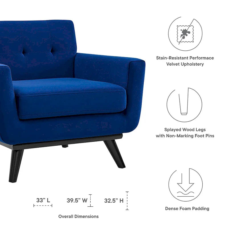 Fauteuil Engage Performance en Velours