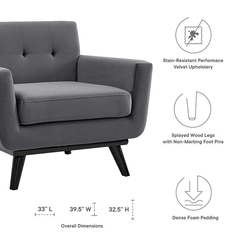 Fauteuil Engage Performance en Velours