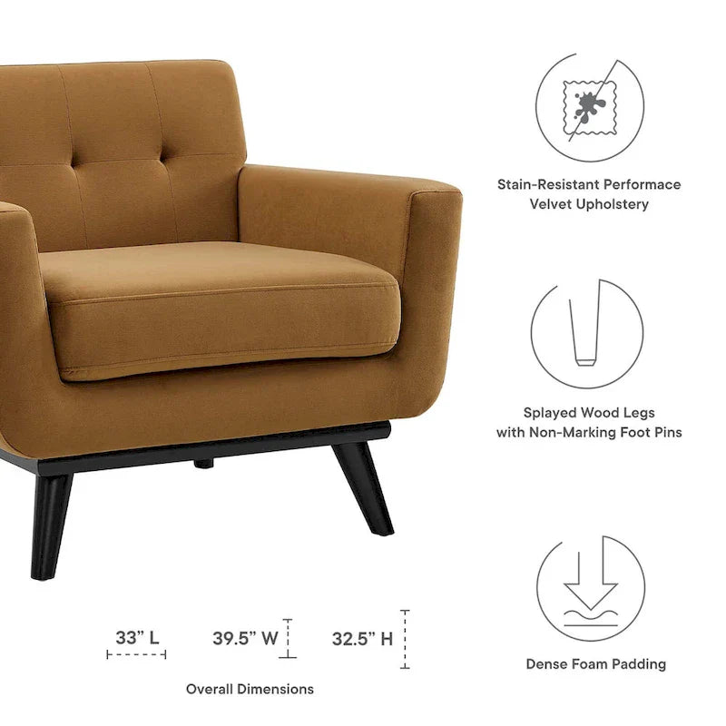 Fauteuil Engage Performance en Velours