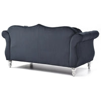 Causeuse Chesterfield en Velours Hollywood 68 pouces avec 2 Coussins Décoratifs - 68L x 35l x 34H pouces