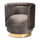 Fauteuil d'appoint pivotant rembourré Saffi Glam et Luxe