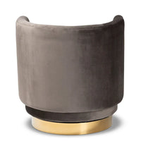 Fauteuil d'appoint pivotant rembourré Saffi Glam et Luxe