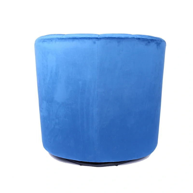 Fauteuil de club pivotant d'appoint en velours Junsele Carson Carrington