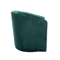 Fauteuil de club pivotant d'appoint en velours Junsele Carson Carrington