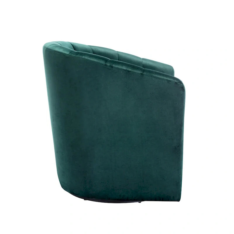 Fauteuil de club pivotant d'appoint en velours Junsele Carson Carrington