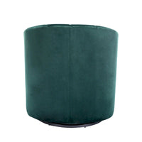 Fauteuil de club pivotant d'appoint en velours Junsele Carson Carrington