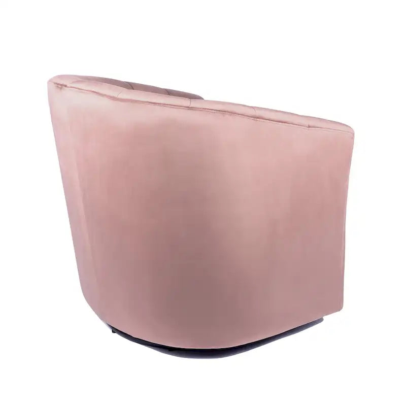 Fauteuil de club pivotant d'appoint en velours Junsele Carson Carrington