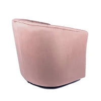 Fauteuil de club pivotant d'appoint en velours Junsele Carson Carrington