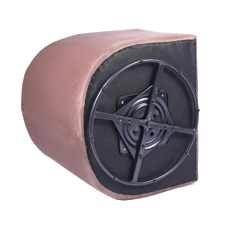 Fauteuil de club pivotant d'appoint en velours Junsele Carson Carrington